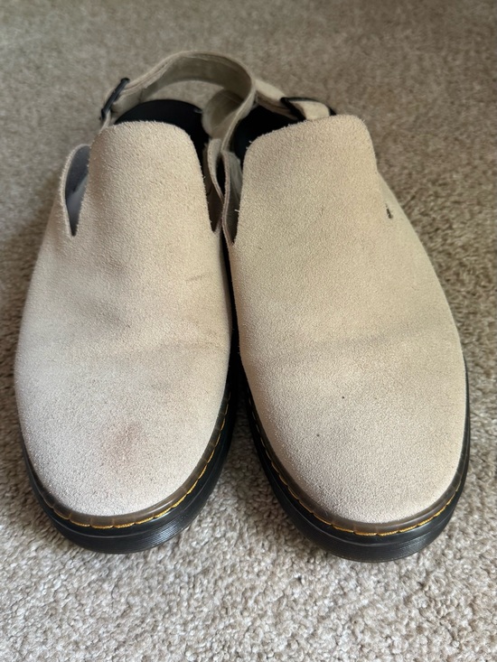 Dr. Martens Other - Dr. Martens Cream Suede Slip-On Loafers with Black Sole